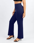 Larisa - High Waist Built-in Shaping Mesh Trousers With Straight Leg